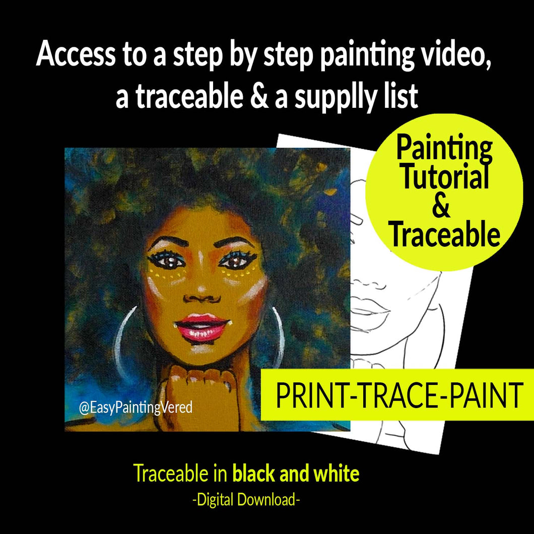 GRACE - Painting Tutorial & Traceable