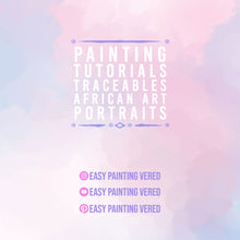 Load image into Gallery viewer, A GIRL WITH A BUTTERFLY - Painting Tutorial &amp; Traceable
