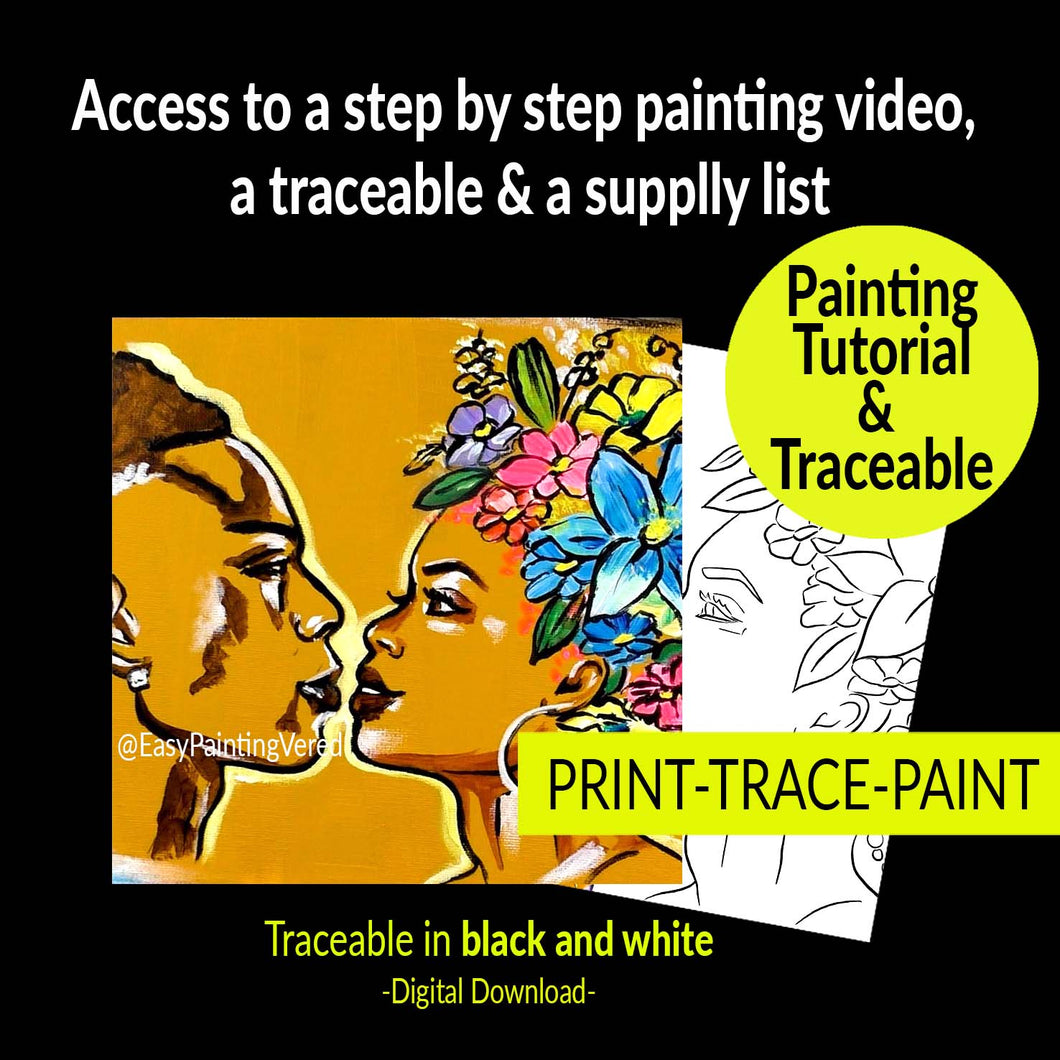 BLACK AND WHITE Acrylic Painting Tutorial / Easy Black and White Painting 